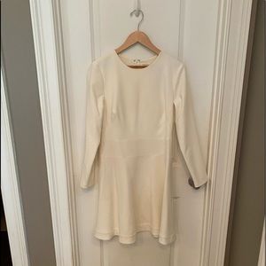 Shoshanna Cream Long Sleeve Sheath Dress